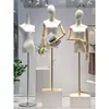 Tienda de ropa accesorios para maniquíes ropa de mujer ventana maniquí de medio cuerpo perchero muñeca falsa maniquí de vestido de novia soporte de exhibición