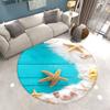 Almofada de Praia Almofada Decorativa Tapete de Chão Doméstico Antiderrapante Absorvente Tapete Redondo Sala de Estar Antiderrapante Almofada de Praia Mancha