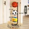 Estante de almacenamiento de baloncesto de una sola fila para interiores Creative Symbol, estante de exhibición de pelotas para niños para el hogar, estante de exhibición de fútbol y voleibol