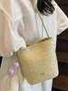 2025 Nuevo Bolso Cruzado Moda Nicho Simple Bolso de Hombro Portátil para Viaje Pequeño Bolso Tejido Cruzado para Mujer