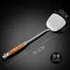 Colher de sopa grande de aço inoxidável com cabo de jacarandá, colher de cabo longo para uso na cozinha doméstica, para servir sopa, mingau e refogados, atacado de fábrica