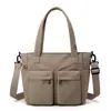 Bolso Cruzado de Hombro para Mujer Nuevo Estilo Coreano de Gran Capacidad, Casual y Sencillo, con Múltiples Compartimentos, Impermeable, Resistente al Desgaste, Ligero para Viajes Diarios