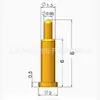 Fone de Ouvido Bluetooth Conector Pogopin de Precisão Pino de Mola Dourado de Latão Patch do Pino de Carregamento