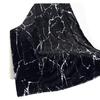 Manta de mármol directo de fábrica manta de franela de mármol blanco y negro manta cómoda para oficina y hogar