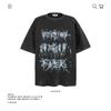 Camiseta masculina de manga curta estampada estilo retrô americano, nova, plus size, 2025, estilo high street, solta, transversal
