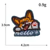 Pegatina de Tela Bordada de Cachorro de Dibujos Animados para Computadora Cabeza de Perro Mascota Linda Animal Pegatina Bordada Adhesivo Trasero DIY Pegatina Bordada para Planchar