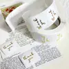 Rollo de pegatinas redondas "Gracias" estampadas en caliente transfronterizas, etiquetas decorativas autoadhesivas para sellar diarios