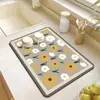 Alfombrilla Simple para Desagüe de Cocina, Alfombrilla Absorbente para Barra de Cocina, Alfombrilla de Mesa, Posavasos Aislante Antiescaldado, Alfombrilla para Secar Platos, Control de Agua