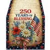 Camino de mesa para el Día de la Independencia de Estados Unidos 2026 Aniversario 250º Conmemorativo Mantel Decorativo Adecuado para Sala de Estar Mesa de Café Cocina Mesa de Comedor