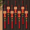 2026 Año del Caballo Petardos Colgantes Decoraciones de Año Nuevo Festival de Primavera Sala de Estar Danza del León Banderas Rojas Colgantes de Puerta Arreglo
