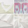 Camiseta de manga corta transpirable con costuras vintage americanas para hombre y mujer, novedad de verano 2025, top informal de gran tamaño para parejas