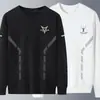 Camiseta de Manga Larga para Hombre Destacada, Estampado de Marca de Moda, Top Otoño/Invierno, Sudadera, Camiseta Interior Juvenil, Camiseta Base