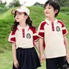 Roupas de Aula para Alunos do Ensino Fundamental Roupas de Verão Traje Esportivo de Manga Curta Uniforme Escolar de Formatura Estilo Colégio Britânico Infantil Uniforme de Jardim de Infância