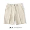 Fuiv Pantalones Cortos de Traje para Hombre Sueltos Rectos con Abertura Ropa Exterior Estilo Coreano Moderno Verano Versátil Casual Cinco