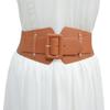 Nuevo Cinturón de Otoño Elástico Cintura Elástica Delgado Ancho Faja Imitación Cuero Hebilla de Pin Faja con Falda Abrigo en Stock