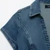 Camisa de Mezclilla Elegante Ajustada a la Moda Europea y Americana Transfronteriza para Mujer 2026 0695260