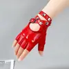 Guantes de Actuación Femeninos Medio Dedo Remache Estilo Gótico Oscuro Genial Segunda Dimensión Nightclub Punk Mu Si Cheng cos