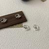 Aretes de estrella de cuatro puntas de plata esterlina S925 Suchuang aretes para niñas estilo ins simple anillo de oreja nicho aretes de alta gama