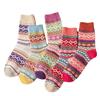 Calcetines cálidos de lana para otoño e invierno, calcetines de tubo de comercio exterior transfronterizo para mujer, talla grande 44 - 47, calcetines para mujer de estilo étnico retro