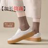 Calcetines Desechables con Forro de Felpa para Otoño e Invierno, Calcetines de Nieve para Mujer, Calcetines Gruesos de Media Caña para Mujer para Uso en Casa, Viajes, Calcetines Desechables Diarios sin Lavar