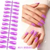Puntas de Uñas Trapezoidales Translúcidas de Color Sólido Transfronterizas Parches de Uñas Postizas Terminados Uñas Portables Parches Versátiles para Uñas Artísticas Accesorios Multicolor