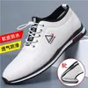 Nuevos zapatos casuales de cuero para hombre sin cordones, zapatos de conductor tipo papá, suela suave, superficie suave, impermeables, transpirables y cómodos para hombre