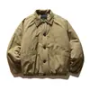 Marca de moda americana North Boundary para hombre 2025 Invierno Nuevo Chaqueta de Algodón Oversize Estilo Workwear para Hombre Abrigo Cálido de Algodón de Color Sólido