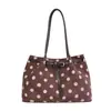 Bolso de Lunares Elegante de Gran Capacidad Nuevo Bolso Tote Versátil de Gamuza y Felpa Estilo Coreano Popular con Temperamento Bolso de Hombro Único