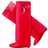 2026 Nuevo Estilo Otoño e Invierno Exportación Europea y Americana Botas de Mujer con Cuña de Hebilla Tacón Alto Punta Ovalada Cremallera Lateral Botas de Mujer
