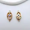 DIY Cobre Conservador de Color Microincrustado Zirconia Doble Colgante Pulsera de Eslabones Collar Pendientes Pasador Borla Accesorios de Joyería