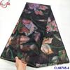 Cheongsam de fio semi-transparente com bordado colorido Tecido jacquard brocado antigo Tecido de Renda Brocado Africano