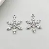 1 Nuevo Colgante de Copo de Nieve Hueco Simulado Serie Copo de Nieve de Aleación de Plata Antigua Accesorios para Joyería DIY