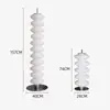 Lámpara de Pie de Vidrio Blanca con Forma de Calabaza Creativa Nórdica Minimalista Moderna Personalidad Sala de Estar Comedor Dormitorio Luz Decorativa de Ambiente