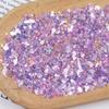 Arena movediza vidrio fantasma irregular grava irregular lentejuelas irregulares manicura DIY decorativa accesorios de relleno de lino