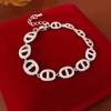 Pulsera Ajustable de Diamante Ovalado de Zirconia Chapada en Oro Real de Lujo Ligero Pulsera de Moda de Alto Sentido Pulsera Comodín para el Día a Día