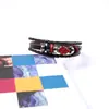 Retro Naruto Akatsuki Tejido Hongyun Pulsera Trenzada de Cuero Aleación Pulsera DIY Joyería Popular Venta al por Mayor