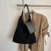 Bolso Tote de Lana de Cordero de Otoño e Invierno UR Estilo Coreano Estilo Perezoso Bolso de Felpa Bolso de Hombro Casual de Dos Piezas para Cabello de Mujer