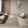 Tapete Transfronteiriço, Veludo Cristal, Almofada de Sofá Minimalista Estilo Italiano para Sala de Estar, Tapete Resistente a Manchas para Quarto Grande, Tapete de Chão