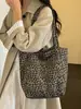 Yuezhi 2026 principios de otoño nueva moda bolsa de mano grande para mujer para el trabajo, bolso de hombro con estampado de leopardo vintage