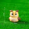 Nuevo producto transfronterizo: Figuritas de búho y ardilla en miniatura para crear paisajes de jardín, adornos decorativos DIY, accesorios colgantes y piezas decorativas pequeñas