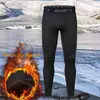 Ropa de fitness para hombre, conjunto de manga larga y pantalón largo con forro polar, alta elasticidad, secado rápido, ropa de entrenamiento para baloncesto y fútbol, ropa térmica