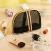 Nueva Bolsa de Lavado de Maquillaje Malla Transparente Bolso de Mano Bolsa de Almacenamiento Portátil para Mujer Gran Capacidad Estilo Coreano Bolsa Semi-redonda