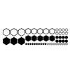 Calcomanía Combinada de Panal para Coche Hexágono Línea de Cintura Modificada Cubierta de Rasguños Decoración Reflectante Pegatina de Coche