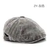 Gorra para Mujer, Gorra Plana de Pana Lavada Estilo Retro, Gorra de Sol con Protección Solar para Exteriores para Hombre, Boina