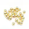 Cobre Chapado en Oro de 18 Quilates Color Conservante Silicona Cuentas de Posicionamiento Ajustables Accesorios de Acabado para Pendientes Pulsera Collar Hechos a Mano DIY