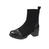 Botas Martin de suela gruesa, punta redonda, cálidas y forradas de fleece, botas de cuero adelgazantes para mujer, nueva colección otoño/invierno 2026, botines de moda versátiles