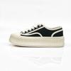 Sapatos Putian Sapatos de Lona Sapatos Biscuit Zebra Preta Sola Grossa Aumento Interno Cano Baixo Estilo Pequeno e Fragrante Casual Plataforma Sapatos Femininos Sapatos Pequenos Brancos
