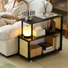 Mesita de noche moderna minimalista para dormitorio, pequeño armario de almacenamiento ultradelgado, mesita de noche para uso doméstico, armario de almacenamiento