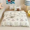 Estilo Ins A Terciopelo de Leche Cálido con forro polar Producto Único Funda de Edredón Funda de Almohada Otoño e Invierno Cubre Edredón Individual Doble Cama Suministros para la Parte Superior