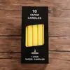 Venda por atacado de velas coloridas para iluminação doméstica velas comuns velas de casamento romântico de haste longa velas de emergência